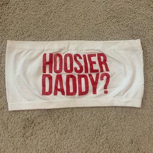 Indiana University "Hoosier Daddy" Crop-Top in Red and White